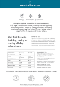 Neutral (Unflavoured) (1kg) Energy + Electrolytes - Trail Brew